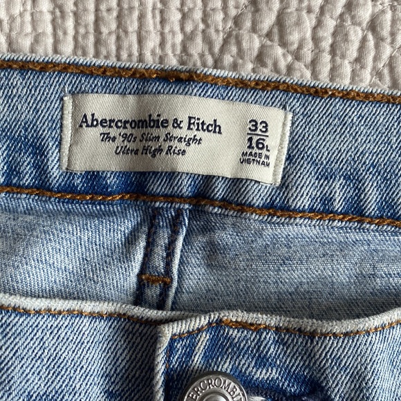 LONG! Abercrombie 90s slim straight ultra high rise jeans - Picture 2 of 3